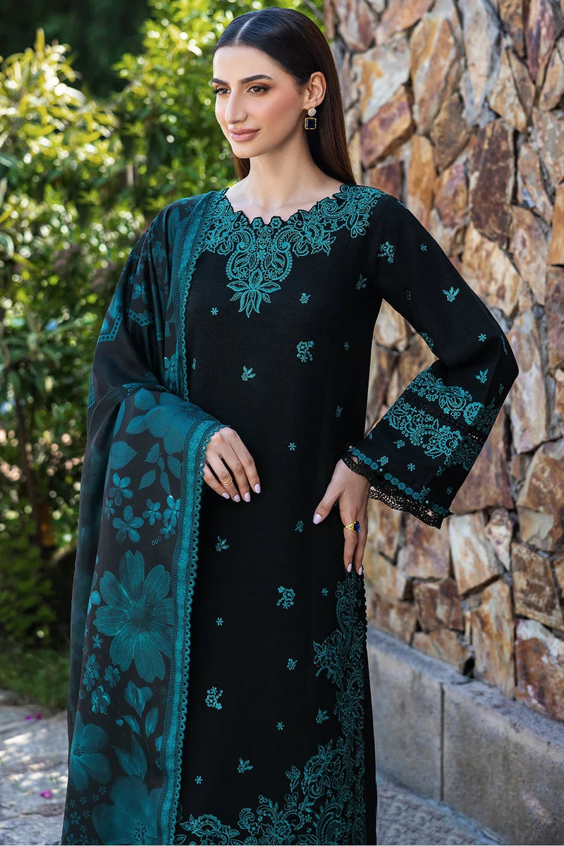 Lawn-3PC Embroidered Shirt with Digital Printed Jauqard Dupatta- 5098