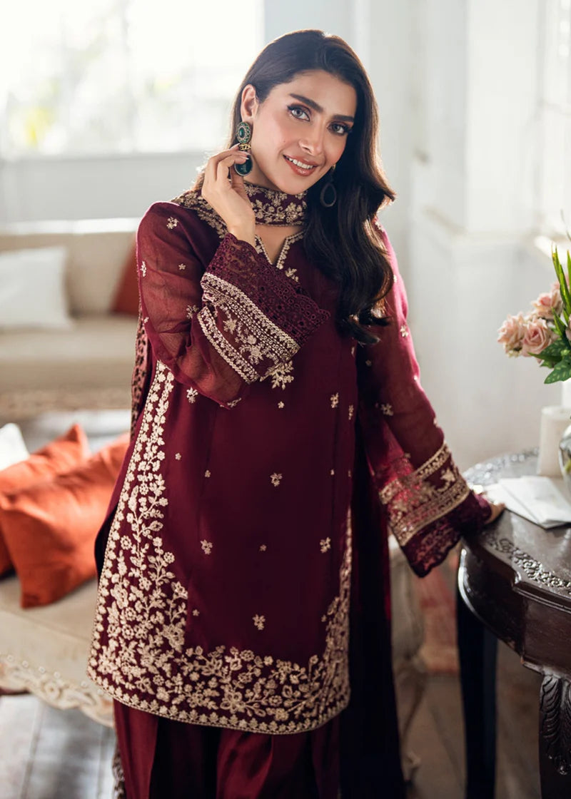 Lawn-3PC Embroidered Shirt With Embroidered Cotton Viscose Dupatta-5169