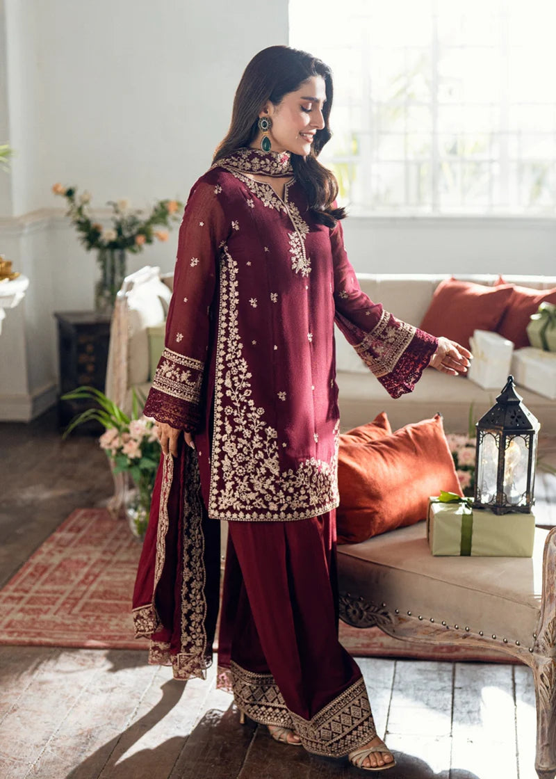 Lawn-3PC Embroidered Shirt With Embroidered Cotton Viscose Dupatta-5169