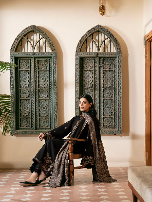 Lawn-3PC Embroidered Shirt with Digital Printed Jauqard Dupatta- 5011