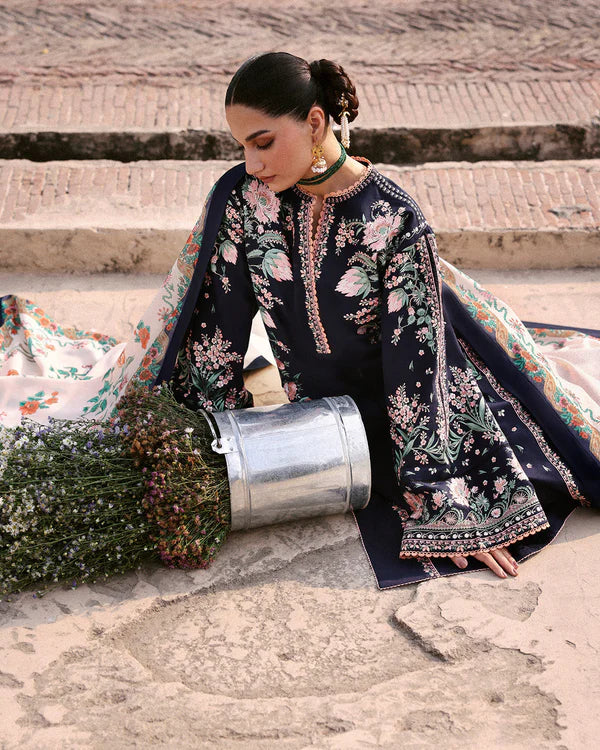 Lawn-3PC Embroidered Shirt With Digital Printed Jauqard Dupatta-5077