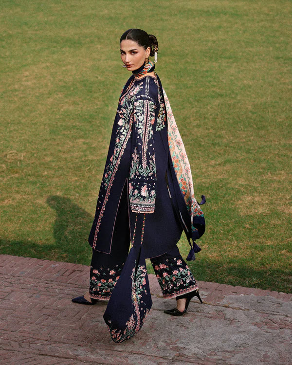 Lawn-3PC Embroidered Shirt With Digital Printed Jauqard Dupatta-5077