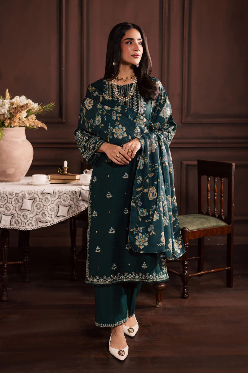 Lawn-3PC Embroidered Shirt with Digital Printed Jacquard Dupatta-5070