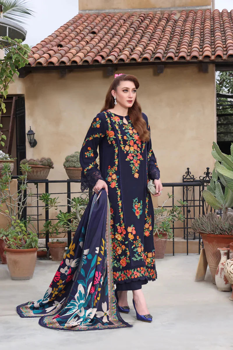 Lawn-3PC Embroidered Shirt with Digital Printed Jauqard Dupatta- 5131