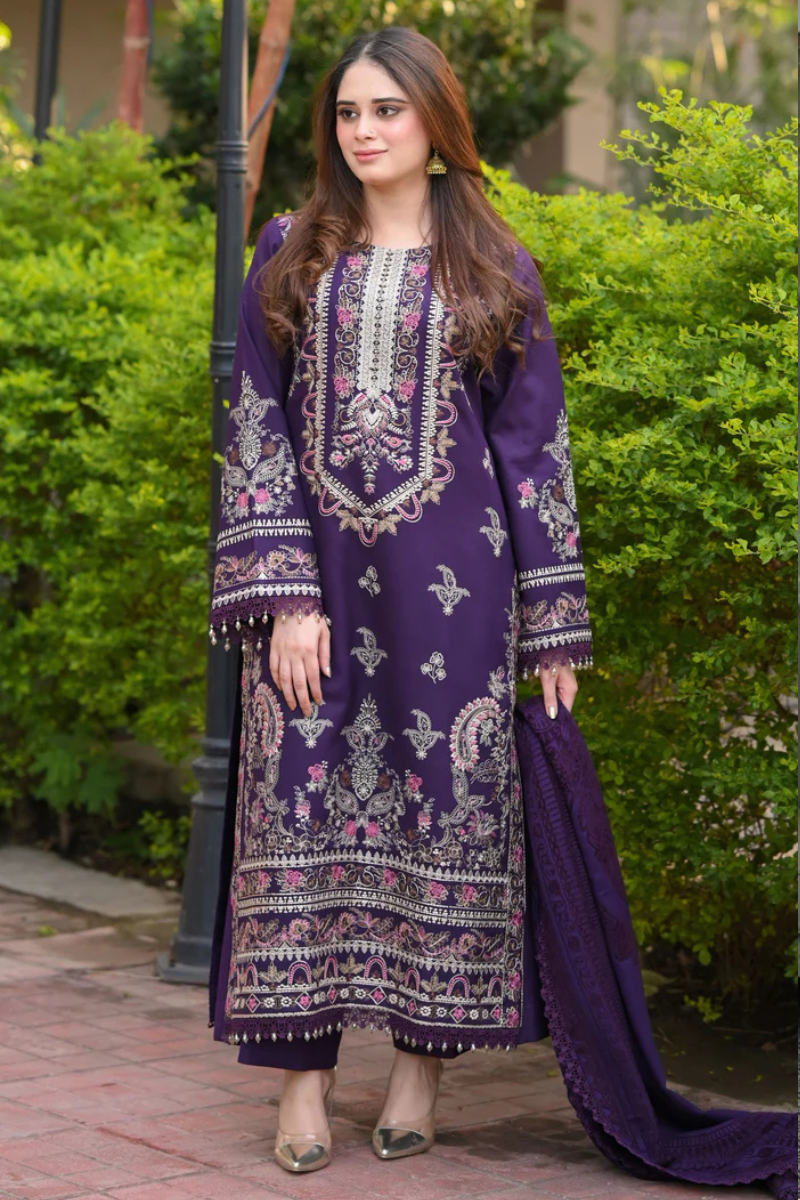 LUXURY PREMIUM EMB  3PC LAWN 2026