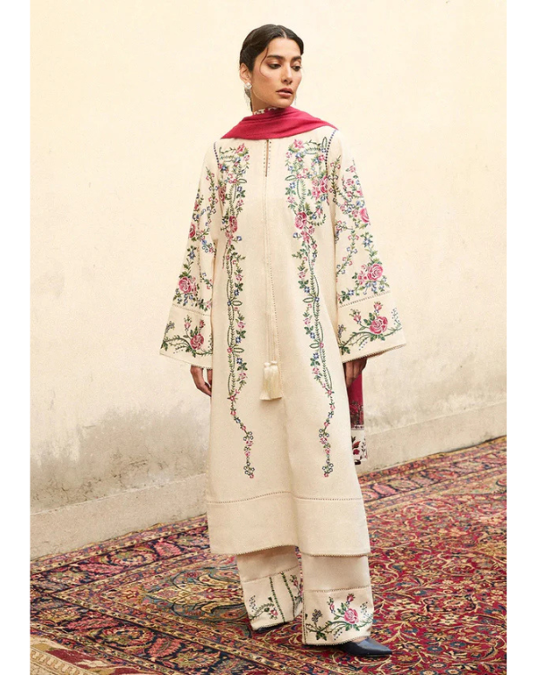 Lawn-3PC Embroidered Shirt With Digital Printed Jauqard Dupatta-5097
