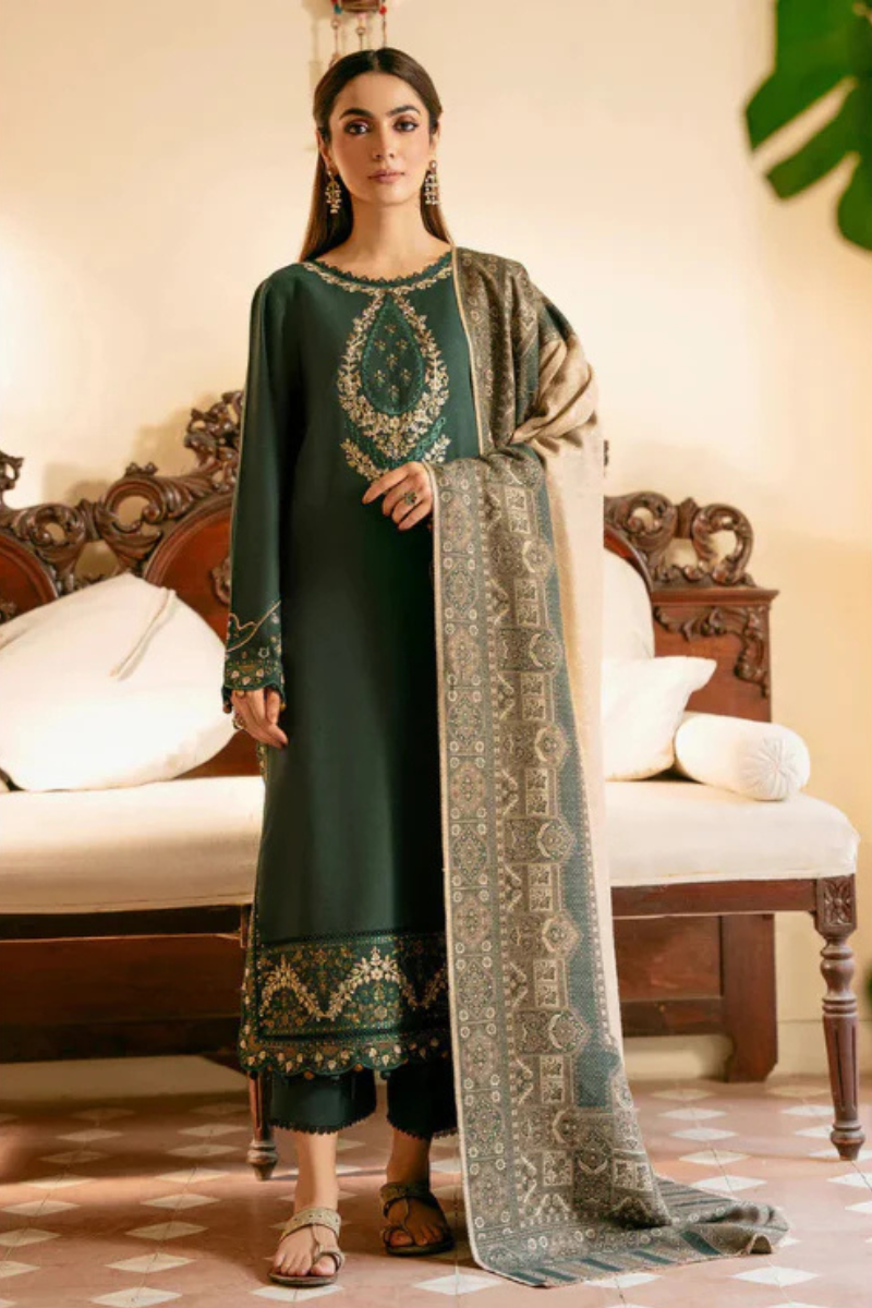 Lawn-3PC Embroidered Shirt with Digital Printed Jacquard Dupatta-5042