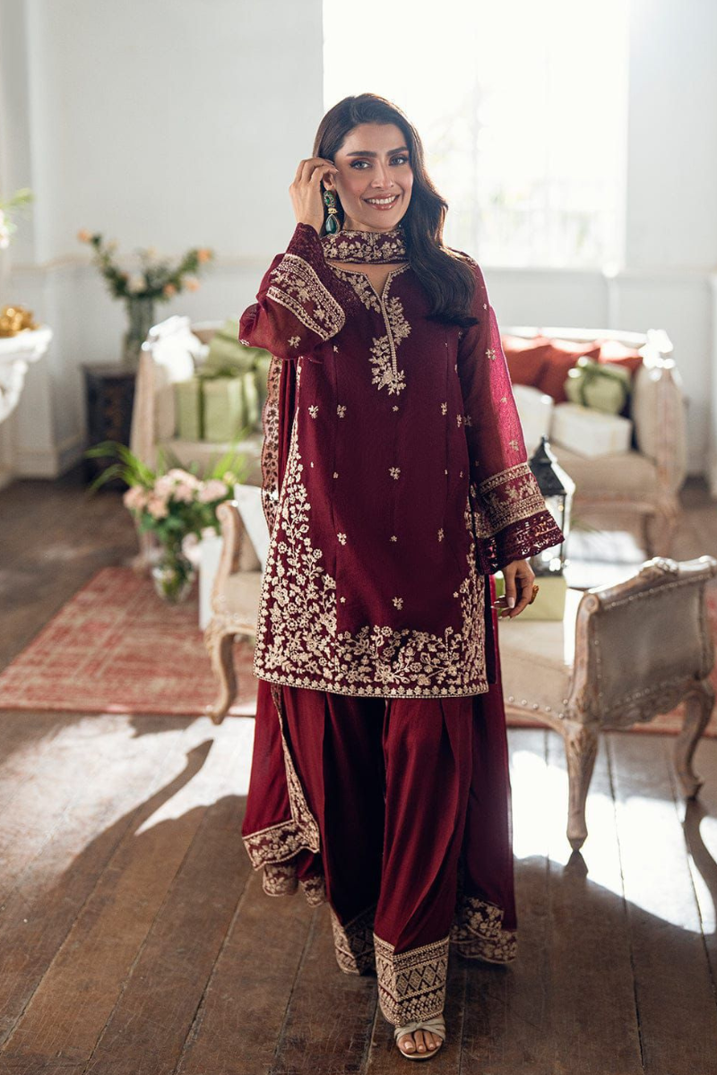 Lawn-3PC Embroidered Shirt With Embroidered Cotton Viscose Dupatta-5169