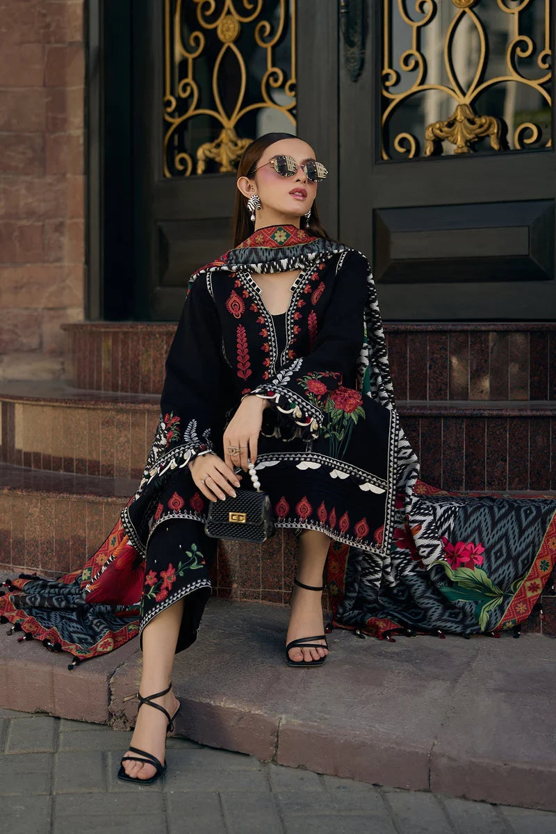 Lawn-3PC Embroidered Shirt With Digital Printed Jauqard Dupatta-5087