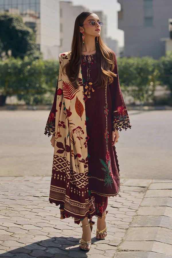 Lawn-3PC Embroidered with Digital Printed Jacquard Dupatta-5021