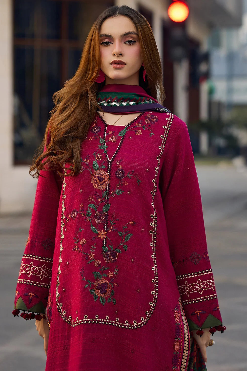 Lawn-3PC Embroidered Shirt with Digital Printed Jacquard Dupatta-5069